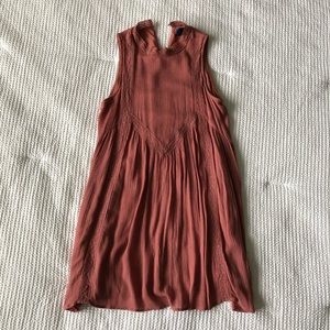 High neck A-line Dress